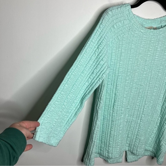 Soft surroundings seaside inspired Goldie tunic in top fair aqua size medium - Picture 4 of 8